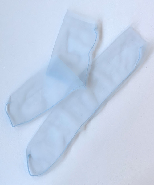 c.u.l（シーユーエル）の「【c.u.l】ミドル丈 シースルーチュールソックス cula197（ソックス/靴下・レディース・ネイビー/グレー/ライトブルー/ブラック/グリーン/パープル/ピンク/ホワイト/ライトベージュ・FREE）」の22枚目の写真