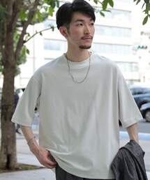 THE SHOP TK  | 【吸水速乾・快適さらさら】【WEB限定サイズあり】AIR DRY ビッグシルエット5分袖Tシャツ(Tシャツ/カットソー)
