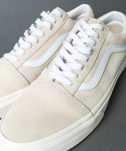 VANS（バンズ）の「【 VANS / ヴァンズ 】PIG SUEDE OLD SKOOL（スニーカー・メンズ・ベージュ/オレンジ/ネイビー・10/6/9h/7/7h/5h/8/8h/6h/9/5）」の4枚目の写真