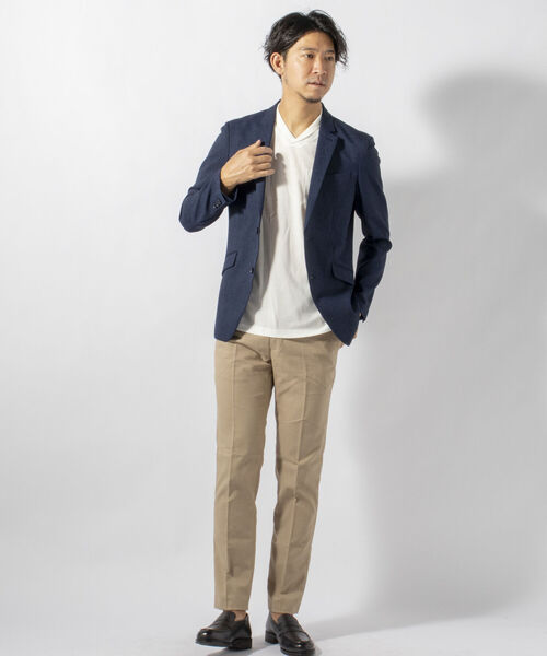 NOLLEY'S goodman（ノーリーズグッドマン）の「ALBINI(アルビニ) カノコ ショールカラー ポロシャツ（ポロシャツ・メンズ・ホワイト/ブルー系その他/ネイビー・SMALL/X-LARGE/MEDIUM/LARGE）」の12枚目の写真