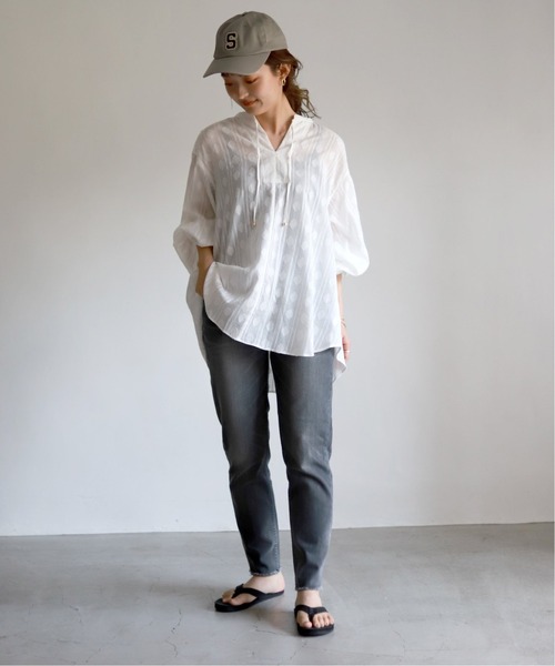 SLOBE IENA（スローブイエナ）の「SLOBE IENA ロゴキャップ◆（キャップ・レディース・チャコールグレー/ベージュ・FREE）」の8枚目の写真