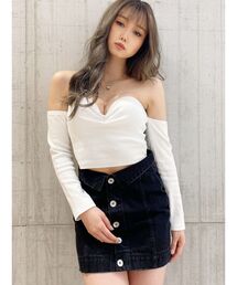 ウエストデザインスカートライクショーパン