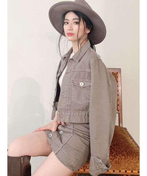 GYDA（ジェイダ）の「ウエストデザインスカートライクショーパン（デニムスカート・レディース・ブラック/ブルー/ベージュ・SMALL/MEDIUM）」の15枚目の写真