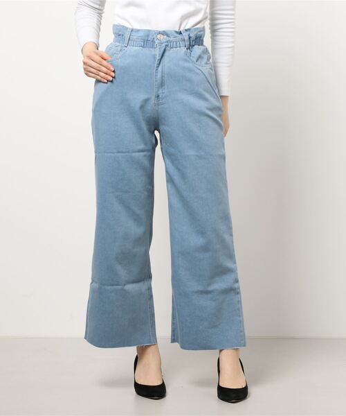 STYLEBLOCK（スタイルブロック）の「セミフレアデニムパンツ（デニムパンツ・レディース・ブルー/ライトブルー・FREE）」の12枚目の写真