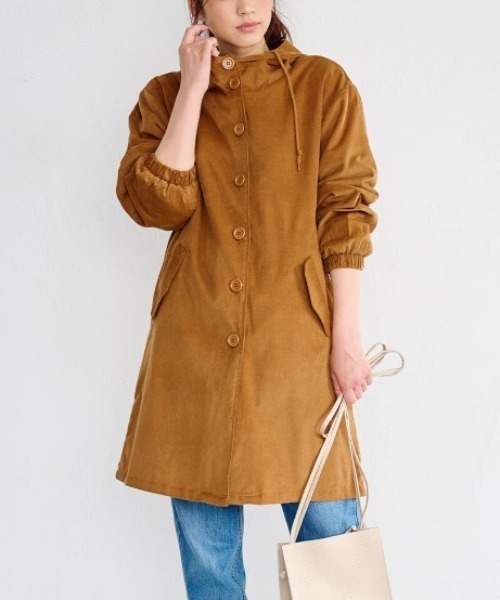 RANAN（ラナン）の「コーデュロイモッズ風パーカーコート（モッズ