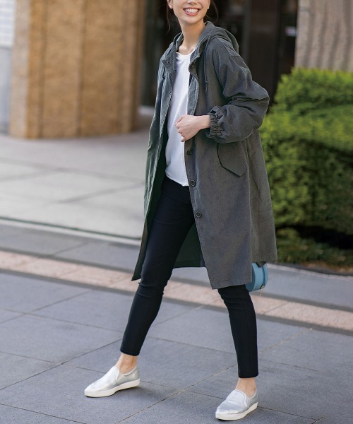 RANAN（ラナン）の「コーデュロイモッズ風パーカーコート（モッズコート・レディース・キャメル/ネイビー/グレー・L/M/LL/3L）」の22枚目の写真