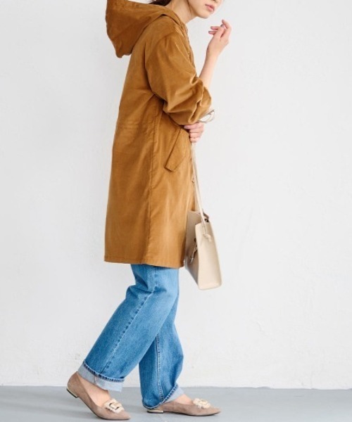 RANAN（ラナン）の「コーデュロイモッズ風パーカーコート（モッズコート・レディース・キャメル/ネイビー/グレー・L/M/LL/3L）」の16枚目の写真