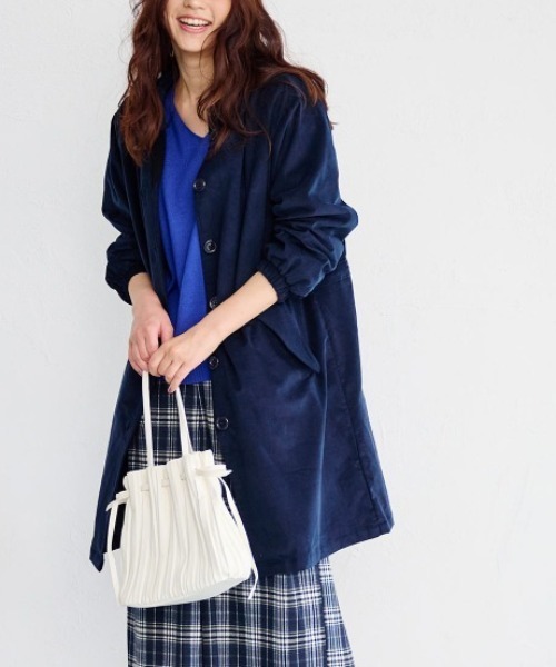 RANAN（ラナン）の「コーデュロイモッズ風パーカーコート（モッズコート・レディース・キャメル/ネイビー/グレー・L/M/LL/3L）」の13枚目の写真