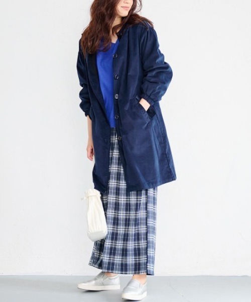 RANAN（ラナン）の「コーデュロイモッズ風パーカーコート（モッズコート・レディース・キャメル/ネイビー/グレー・L/M/LL/3L）」の14枚目の写真