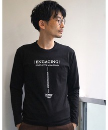 HIDEAWAYS NICOLE | ダブルシルケットロゴプリント長袖プルオーバー(Tシャツ/カットソー)