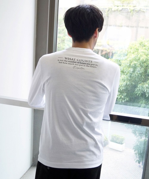 HIDEAWAYS NICOLE（ハイダウェイニコル）の「ダブルシルケットロゴプリント長袖プルオーバー（Tシャツ/カットソー・メンズ・ホワイト系その他/ブラック系その他/ホワイト/ブラック・XX-LARGE/X-LARGE/MEDIUM/LARGE）」の19枚目の写真