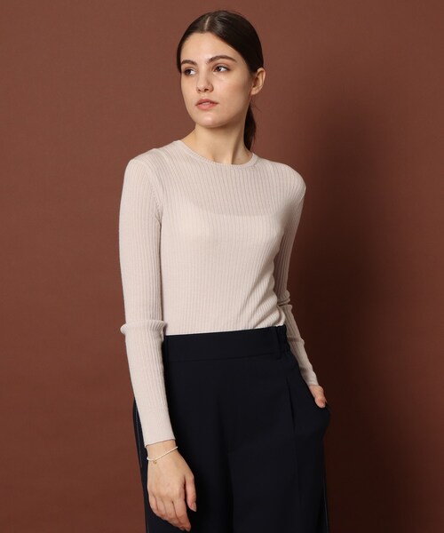 DRESSTERIOR（ドレステリア）の「◆【CLASSY.12月号掲載】ワイドリブクルーネック（ニット/セーター・レディース・ブラック/マスタード/ナチュラル・38/36）」の2枚目の写真