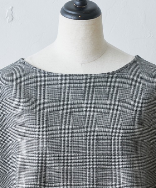 BEARDSLEY（ビアズリー）の「ウール混だから暖かく調節しやすいスカラー刺繍ブラウス（シャツ/ブラウス・レディース・ブラック/ネイビー・FREE）」の6枚目の写真