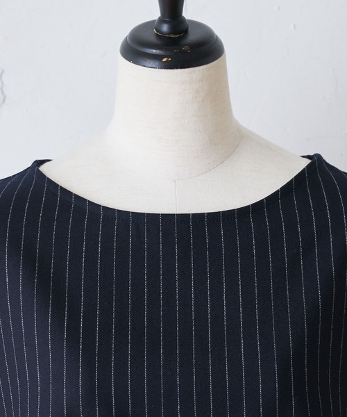 BEARDSLEY（ビアズリー）の「ウール混だから暖かく調節しやすいスカラー刺繍ブラウス（シャツ/ブラウス・レディース・ブラック/ネイビー・FREE）」の21枚目の写真