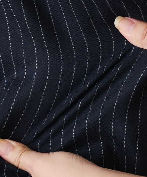 BEARDSLEY（ビアズリー）の「ウール混だから暖かく調節しやすいスカラー刺繍ブラウス（シャツ/ブラウス・レディース・ブラック/ネイビー・FREE）」の22枚目の写真