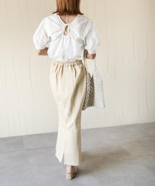 Chillfar（チルファー）の「デニムマーメイドロングスカート（デニムスカート・レディース・アイボリー/ブラック/ベージュ・FREE）」の20枚目の写真