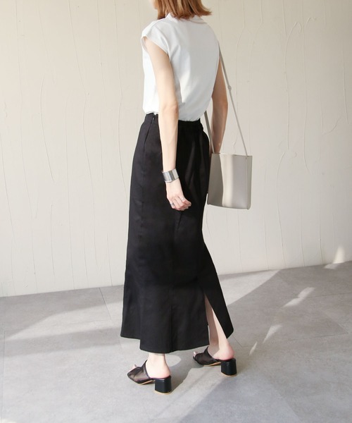 Chillfar（チルファー）の「デニムマーメイドロングスカート（デニムスカート・レディース・アイボリー/ブラック/ベージュ・FREE）」の18枚目の写真