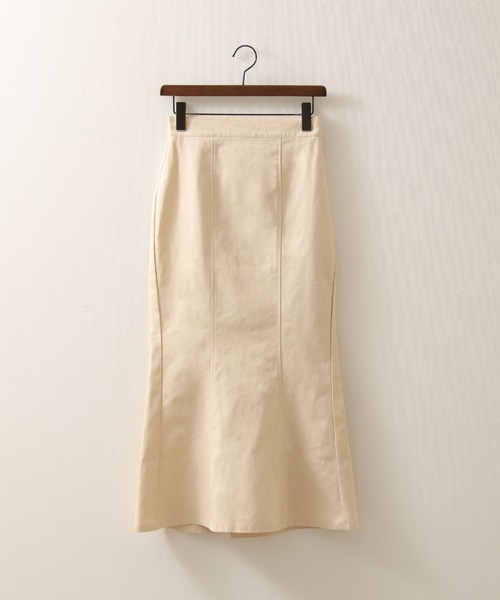 Chillfar（チルファー）の「デニムマーメイドロングスカート（デニムスカート・レディース・アイボリー/ブラック/ベージュ・FREE）」の12枚目の写真