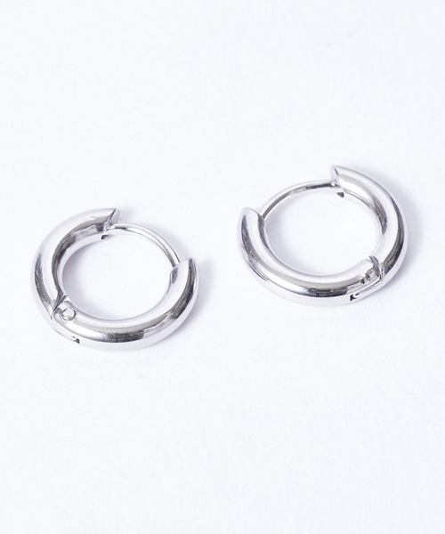 Diliraba（ディリラバ）の「【Diliraba】サージカルステンレス シルバー フープピアスセット 小（ピアス（両耳用）・レディース・シルバー・FREE）」の3枚目の写真