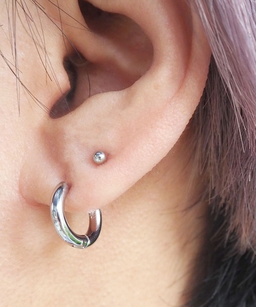 Diliraba（ディリラバ）の「【Diliraba】サージカルステンレス シルバー フープピアスセット 小（ピアス（両耳用）・レディース・シルバー・FREE）」の4枚目の写真