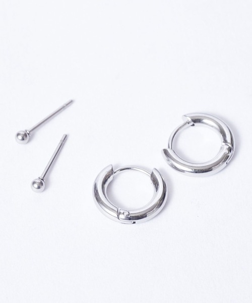 Diliraba（ディリラバ）の「【Diliraba】サージカルステンレス シルバー フープピアスセット 小（ピアス（両耳用）・レディース・シルバー・FREE）」の9枚目の写真