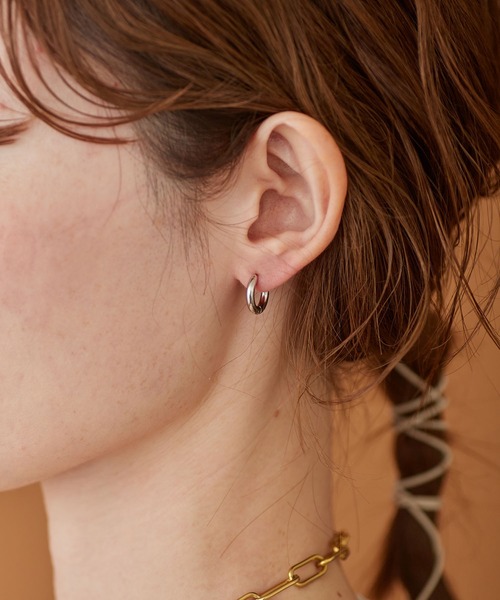 Diliraba（ディリラバ）の「【Diliraba】サージカルステンレス シルバー フープピアスセット 小（ピアス（両耳用）・レディース・シルバー・FREE）」の16枚目の写真