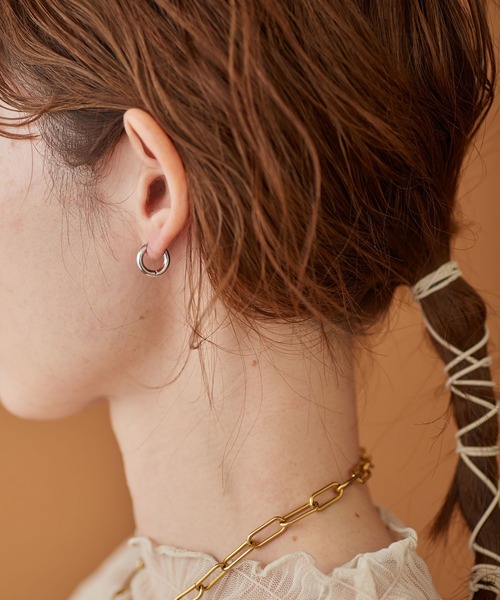 Diliraba（ディリラバ）の「【Diliraba】サージカルステンレス シルバー フープピアスセット 小（ピアス（両耳用）・レディース・シルバー・FREE）」の18枚目の写真