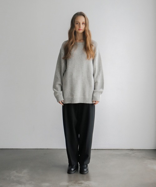 remer（リメール）の「loose basic crew neck knit / ルーズベーシッククルーネックニット（ニット/セーター・メンズ・グレー/ブルー/モカ・SMALL/MEDIUM/LARGE）」の13枚目の写真