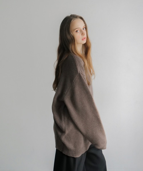 remer（リメール）の「loose basic crew neck knit / ルーズベーシッククルーネックニット（ニット/セーター・メンズ・グレー/ブルー/モカ・SMALL/MEDIUM/LARGE）」の18枚目の写真