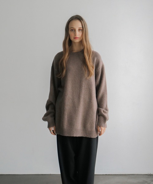 remer（リメール）の「loose basic crew neck knit / ルーズベーシッククルーネックニット（ニット/セーター・メンズ・グレー/ブルー/モカ・SMALL/MEDIUM/LARGE）」の21枚目の写真