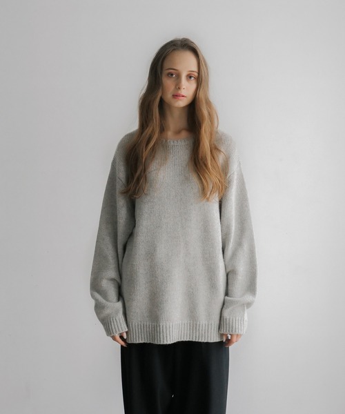 remer（リメール）の「loose basic crew neck knit / ルーズベーシッククルーネックニット（ニット/セーター・メンズ・グレー/ブルー/モカ・SMALL/MEDIUM/LARGE）」の22枚目の写真