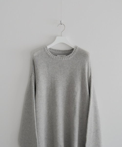 remer（リメール）の「loose basic crew neck knit / ルーズベーシッククルーネックニット（ニット/セーター・メンズ・グレー/ブルー/モカ・SMALL/MEDIUM/LARGE）」の4枚目の写真