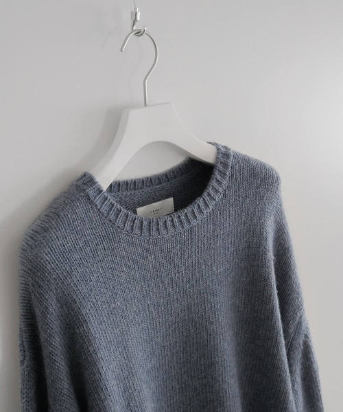 remer（リメール）の「loose basic crew neck knit / ルーズベーシッククルーネックニット（ニット/セーター・メンズ・グレー/ブルー/モカ・SMALL/MEDIUM/LARGE）」の7枚目の写真