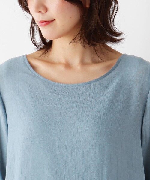 SHOO・LA・RUE（シューラルー）の「◆スラブレイヤード風プルオーバー（Tシャツ/カットソー・レディース・ライトブルー/ブラック/ベージュ/カーキ・02/03/04）」の10枚目の写真