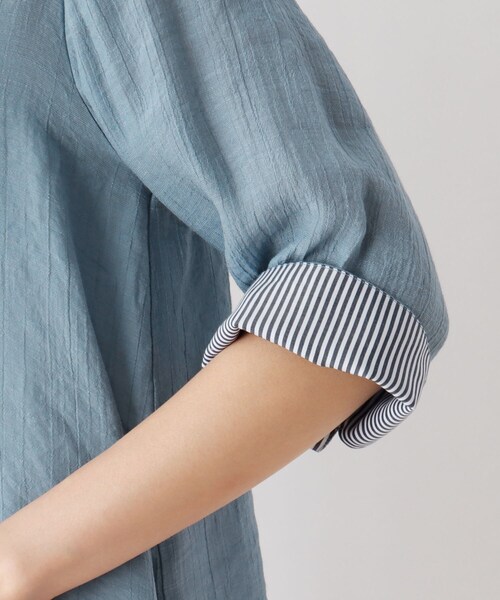 SHOO・LA・RUE（シューラルー）の「◆スラブレイヤード風プルオーバー（Tシャツ/カットソー・レディース・ライトブルー/ブラック/ベージュ/カーキ・02/03/04）」の11枚目の写真