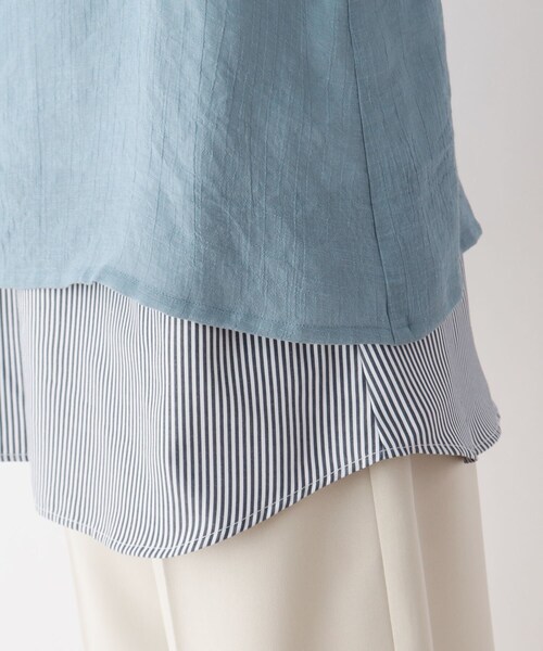 SHOO・LA・RUE（シューラルー）の「◆スラブレイヤード風プルオーバー（Tシャツ/カットソー・レディース・ライトブルー/ブラック/ベージュ/カーキ・02/03/04）」の12枚目の写真