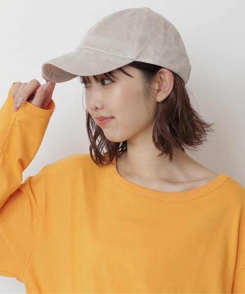 FREE'S MART（フリーズマート）の「エコスエードキャップ（キャップ・レディース・ホワイト/ブラック/ベージュ・ﾌﾘ-）」の11枚目の写真