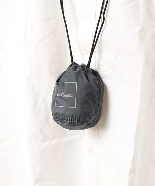 WILD THINGS(ワイルドシングス)の「【63】【WILD THINGS】SHOULDER DRAWSTRING PURSE(ショルダーバッグ・レディース・グレー/ピンク/イエロー/ブルー/ブラック・FREE)」の11枚目の写真