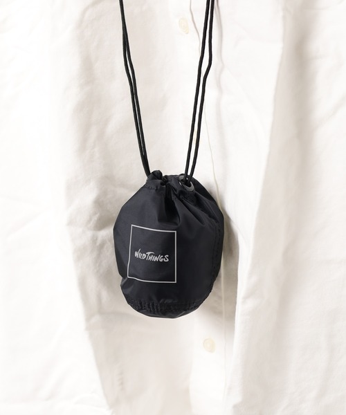 WILD THINGS(ワイルドシングス)の「【63】【WILD THINGS】SHOULDER DRAWSTRING PURSE(ショルダーバッグ・レディース・グレー/ピンク/イエロー/ブルー/ブラック・FREE)」の15枚目の写真