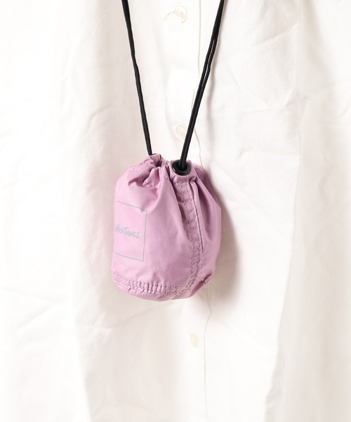 WILD THINGS(ワイルドシングス)の「【63】【WILD THINGS】SHOULDER DRAWSTRING PURSE(ショルダーバッグ・レディース・グレー/ピンク/イエロー/ブルー/ブラック・FREE)」の13枚目の写真