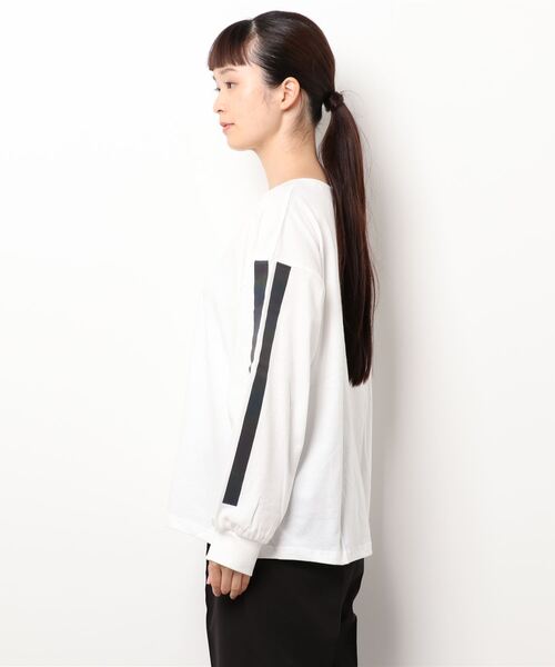 179/WG(イチナナキュウダブルジー)の「オーロラプリントロングTシャツ(Tシャツ/カットソー・レディース・チャコールグレー/グリーン/オフホワイト・FREE)」の5枚目の写真