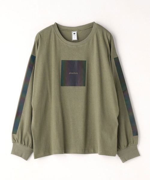 179/WG(イチナナキュウダブルジー)の「オーロラプリントロングTシャツ(Tシャツ/カットソー・レディース・チャコールグレー/グリーン/オフホワイト・FREE)」の8枚目の写真