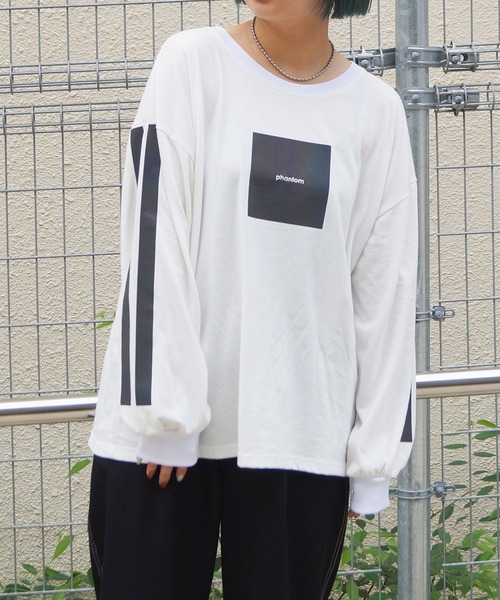 179/WG(イチナナキュウダブルジー)の「オーロラプリントロングTシャツ(Tシャツ/カットソー・レディース・チャコールグレー/グリーン/オフホワイト・FREE)」の17枚目の写真