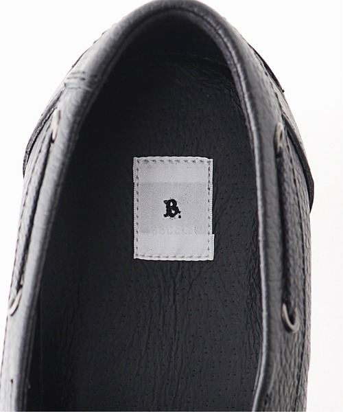 EDIFICE LA BOUCLE(エディフィスラブークル)の「【LA BOUCLE / ラブークル】レザー デッキシューズ(モカシン/デッキシューズ・メンズ・ブラック・40/41/42/43)」の6枚目の写真