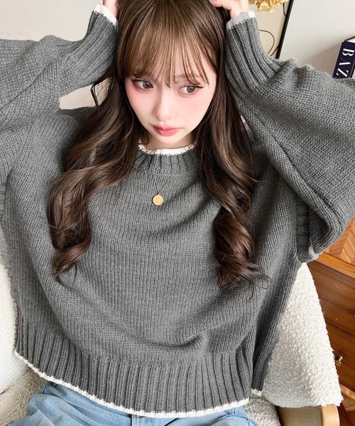 セール】【累計販売枚数1万枚突破！】ローゲージ配色ピコ編み