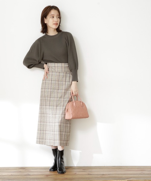 N.（N. Natural Beauty Basic）（エヌエヌナチュラルビューティーベーシック）の「◆ウールベーシックパフスリーブニット（ニット/セーター・レディース・オフホワイト/ブラック/グレー/ブルー/ピンク・MEDIUM）」の13枚目の写真