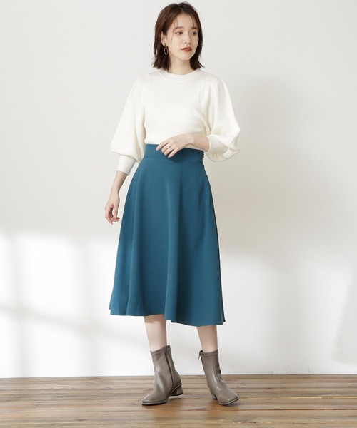 N.（N. Natural Beauty Basic）（エヌエヌナチュラルビューティーベーシック）の「◆ウールベーシックパフスリーブニット（ニット/セーター・レディース・オフホワイト/ブラック/グレー/ブルー/ピンク・MEDIUM）」の6枚目の写真
