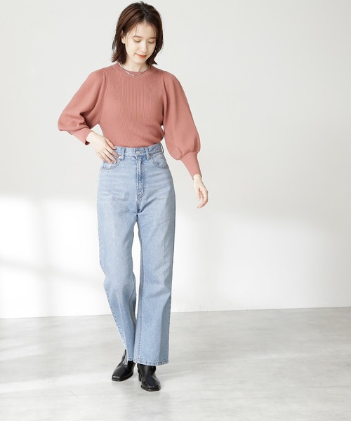 N.（N. Natural Beauty Basic）（エヌエヌナチュラルビューティーベーシック）の「◆ウールベーシックパフスリーブニット（ニット/セーター・レディース・オフホワイト/ブラック/グレー/ブルー/ピンク・MEDIUM）」の11枚目の写真