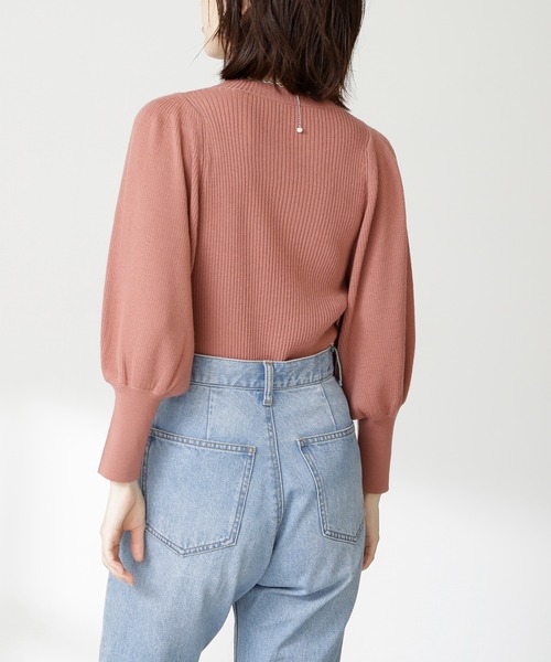 N.（N. Natural Beauty Basic）（エヌエヌナチュラルビューティーベーシック）の「◆ウールベーシックパフスリーブニット（ニット/セーター・レディース・オフホワイト/ブラック/グレー/ブルー/ピンク・MEDIUM）」の17枚目の写真