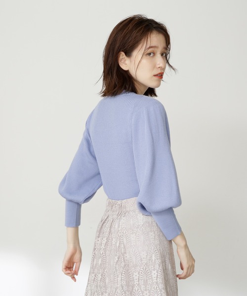 N.（N. Natural Beauty Basic）（エヌエヌナチュラルビューティーベーシック）の「◆ウールベーシックパフスリーブニット（ニット/セーター・レディース・オフホワイト/ブラック/グレー/ブルー/ピンク・MEDIUM）」の18枚目の写真